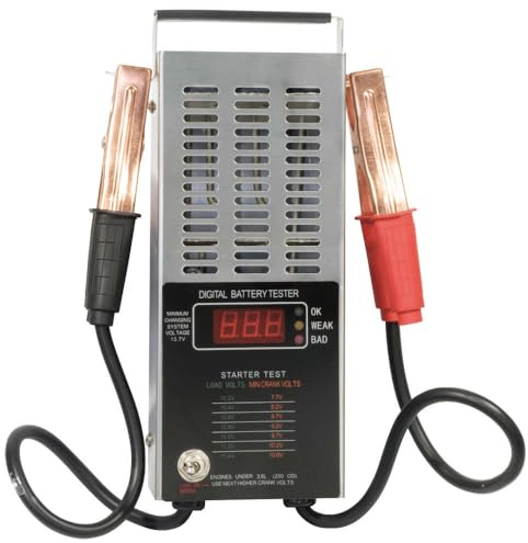 SW-Stahl 34035L Batterietester Digital, Kfz Lasttester Für 6V - 24V | Auto Prüfgerät für 12V Batterien bis 1000 CCA, 100A Lasttest, LED Anzeige der Kapazität, Geeignet für Pkw & Werkstatt