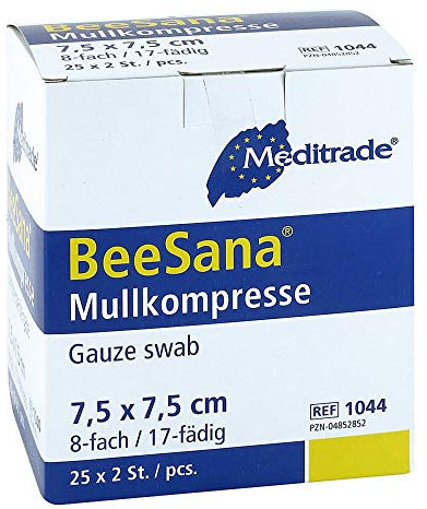MULLKOMPRESSEN 7,5x7,5 cm steril 8fach 25X2 St