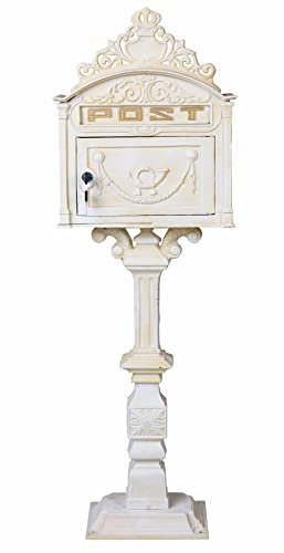 Grosser Standbriefkasten Gründerzeit Antik Stil Altweiss Shabby Chic lta316 Palazzo Exklusiv