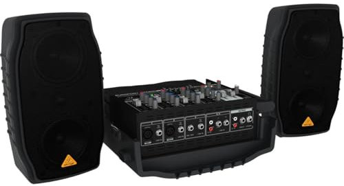 BEHRINGER PPA200 SISTEMA PORTATILE COMPATTO 5 CANALI 150 WATT CASSE + MIXER + MICROFONO +CAVI