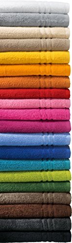 REDBEST Waschhandschuh, Waschlappen New York 2er- Pack gelb Größe 15x21 cm - leichte, weiche Qualität, saugstark, sehr strapazierfähig, 100% Baumwolle