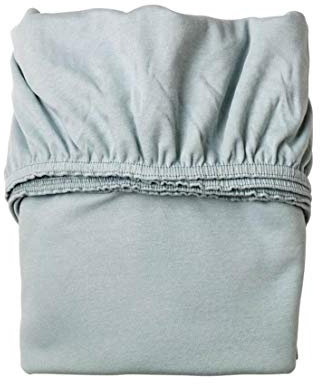 Leander Doppelpack Weiches Jersey-Bettlaken für Babybett (nebelblau)