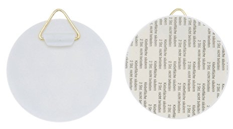 Glorex Wandtellerhalter, selbstklebend, Tragkraft je ca. 1000 g, Durchmesser ca. 60 mm, zum einfachen Aufhängen von Tellern, Hochzeit, Wanddeko, Kunststoff