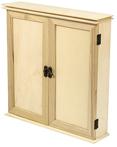 Rayher 62379000 Holz Sammelschränkchen FSC Mix Credit, 30,2x7,2x30,3cm, 24 Schubladen