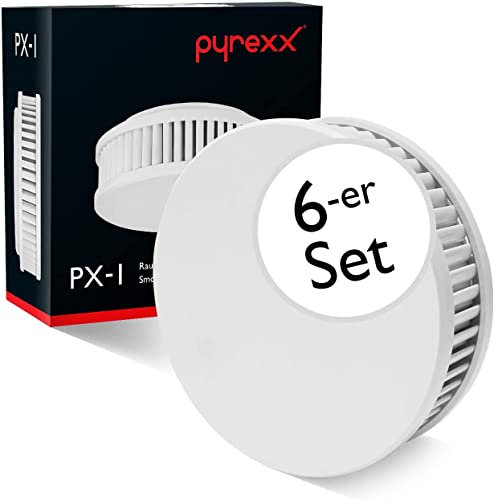 Pyrexx PX-1 12-Jahres-Rauchmelder, 6-er Set
