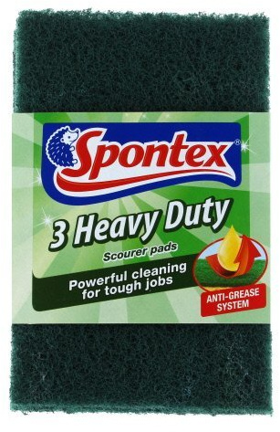 Spontex Heavy Duty Scourer Pads 3 Pack 50g