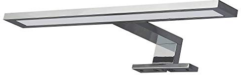 LED Spiegelleuchte 30cm 6W neutralweiß 230V aus Aluminium verchromt – IP44 für Bad Spiegellampe Spiegelschrank-Lampe Schrankleuchte Badezimmer Schminklicht