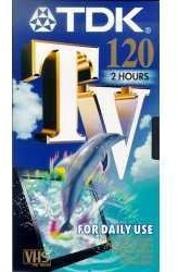 TDK E120 TV Blank 120 Minutes VHS Tapes - Pack of 3