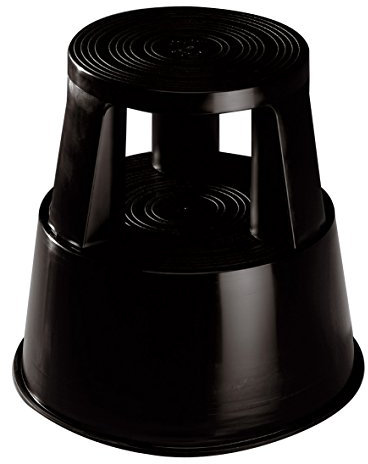 Soennecken Rollhocker Quick-Step mit 3 Gleitrollen schwarz bis 150 kg Nr. 3619, Kunststoff