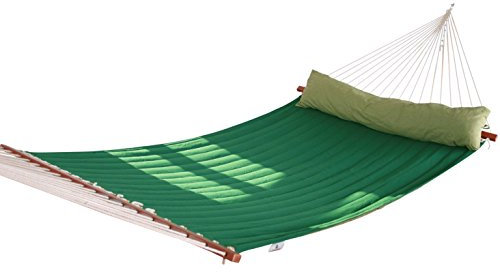 MacaMex California Doppelstabhängematte Gefüttert Grün