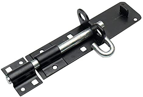 Merriway BH01738 Type 2A Heavy Duty Brenton Bolt Padbolt, 150mm -Black Pad