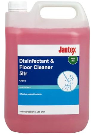 Jantex Professional Multi-Purpose Disenfectant and Floor Cleaner Liquid Concentrate 5 Litre | Makes 200 Litres of Ready-to-Use Lime Scented Solution | CF984