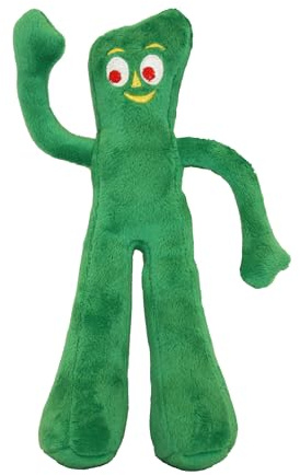 Multipet Gumby hundleksak – pipande hundleksak för alla hundar – extra mjuk plyschhundleksak med flexibla ben och armar – mjuk leksak hundleksak för att gosa och leka –