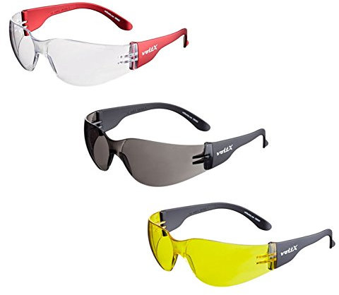 voltX 3 x GRAFTER’ Lightweight Industrial Safety Glasses, UKCA & CE EN166f Certified/Cycling Safety Glasses (Mixed Lens) Anti-fog and Anti-scratch, UV400 lens protection.