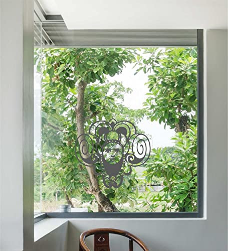 INDIGOS UG - Wandtattoo Wohnzimmer - Wandaufkleber Glasdekorfolie Ornament 120x108 cm w253 - Aufkleber Kinderzimmer Schlafzimmer Küche Badezimmer Büro Dekoration