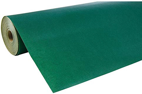 Clairefontaine 507274C Rolle Geschenkpapier (250 x 0,7 m, spezielle Breite, Kraftpapier, strapazierfähig) 1 Stück grün
