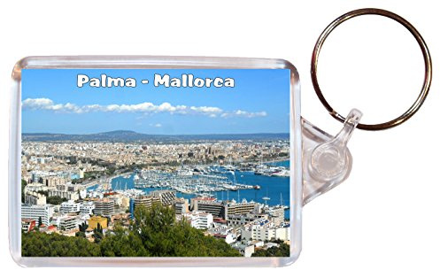 Baked Bean Store Palma - Mallorca - Balearic Islands - Spain - Double Sided Large Keyring Name Tag Key Ring Chain Fob Novelty Gift/Present