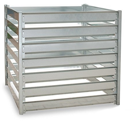 Komposter 1200 aus feuerverzinktem Metall - individuell endlos erweiterbar - Trennung von frischem und reifem Kompost durch Erweiterungs-Sets - langlebiges Stecksystem - einfacher Aufbau