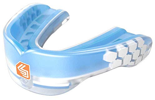 Shock Doctor Mundschutz Gel Max, blau(Transparent/Blua),Erwachsene (Alter : 11+)