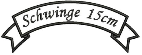 Aufnäher obere Schwinge S2 mit Wunschtext (20 x 7.3cm) - personalisiert