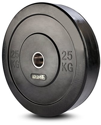 Lex Quinta Bumper Plate/Vollgummi 25kg Hantelscheibe für 50mm Hantel Stangen