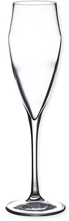 RCR Ego Copas Flûte, Vidrio, Transparente, Juego de 6 Piezas, 18,2 cl