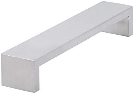 SIRO Möbelgriff Bannewitz, Schlicht, Edelstahl fein geschliffen, 202 mm x 34 mm x 40 mm, LA 192 mm, 2047-202N1