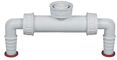 Dallmer washing machine double connection, 1 DN25, White, Plastic