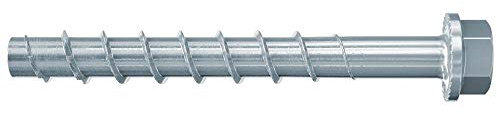 fischer UltraCut FBS II 10x120 65/55/35 US, leistungsstarke Betonschraube (50 Stk.), Schraube für den Innenbereich, Sechskantschraube zur sicheren Befestigung in Beton & Mauerwerk, grau
