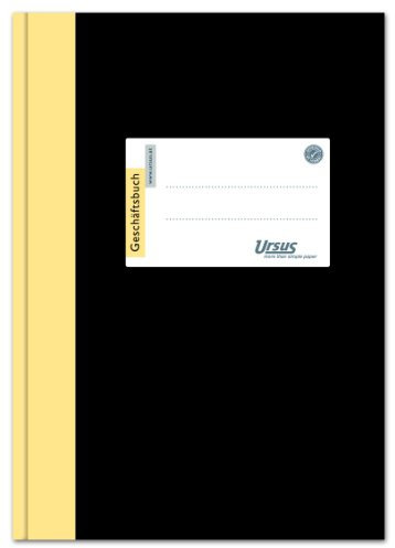 Ursus 608353 Geschäftsbuch 2921B144L A4, liniert, 80 g/qm, 9 mm, 144 Blatt