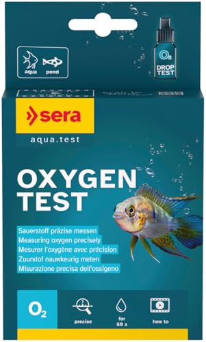 sera Oxygen Test 15ml | Misura livello di ossigeno per rilevare carenze e migliorare la qualità dell’acqua | Kit analisi acqua con cuvetta, siringa, scheda di valutazione | per Acquari e Laghetti
