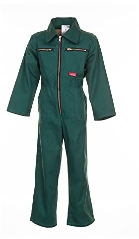 Planam 162134 Size 134/140 Children's Overall - Mid Green