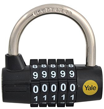 Yale Locks YALY16048 48 mm Steel Five Dial Combination Padlock