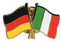 Flaggenfritze Freundschaftspin Deutschland G-K, 22 mm, Flaggen Pin vergoldet aus Hartemaille, Länder Anstecker zum Sammeln und Tragen