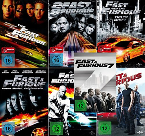 Fast and the Furious 1-7 (Teil 1+2+3+4+5+6+7) Collection [7er DVD-Set]