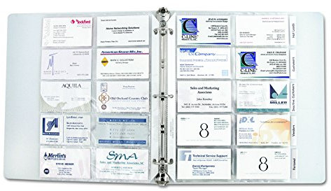 C-Line Visitenkartenhüllen, 20,6 x 28,5 cm, transparent, 10 Blätter/20 Karten pro Blatt