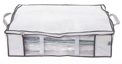 Lakeland Vacuum Clothes and Duvet Storage Tote Bag - 50L Underbed Stores Double Duvet & 4 Pillows