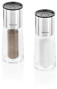 blomus Perea, Spargisale & Spargipepe, Dosatori, Acciaio Inox/Vetro Acrilico, 63567