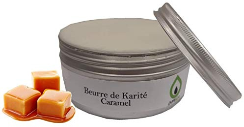 Purespa by Purenail - Burro di karité, fragranza al caramello, 80 g, prodotto realizzato in Francia
