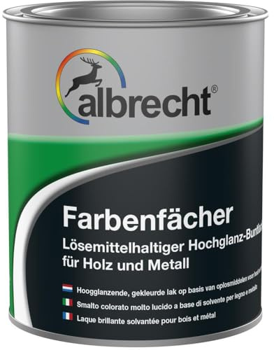 Albrecht Buntlack RAL 9005 Schwarz 750 ml | Hochglanz | Lösemittelhaltiger Alkydharzlack | High‑Solid Deckkraft | Für Holz, Metall, Hart‑PVC & Zink | Innen & Außen