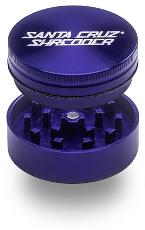 Santa Cruz Shredder Metal Herb Grinder Knurled Top for Stronger Grip 2-Piece 2.2 (Purple)