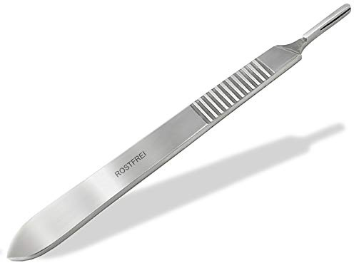 Skalpellgriff Skalpell Nr. 3 für Skalpellklingen aus rostfreiem Edelstahl | Skalpellhalter mit 13,5 cm Länge für Klingen Nr. 10-15 zum Befestigen von Skalpell-Klingen