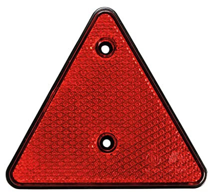 SPOTLIGHT - Catadioptre triangulaire à fixer / Réflecteur triangulaire, cataphote - Coloris : Rouge - Dimensions : 155x135mm - Forme : Triangulaire - 1 pièce - Accessoires universels pour remorque