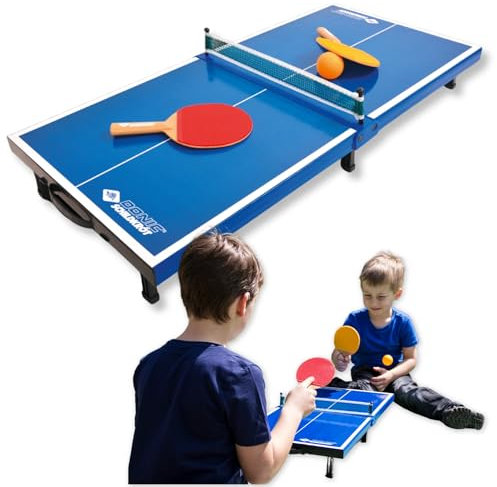 Donic-Schildkröt Mini Tavolo da Ping Ping, com 2 Racchette e 1 Pallina, Pieghevole in una Valigetta, 838576