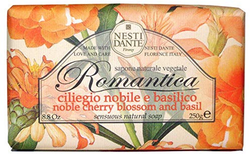 Nesti Dante Seife Romantica (Duft Kirschblüte, feste Seife, Handseife aus natürlichen Inhaltsstoffen, 250 g) 665104
