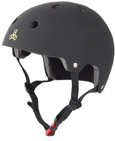 Trippel 8 Brainsaver-hjälm med EPS (gummi svart, liten/medium)