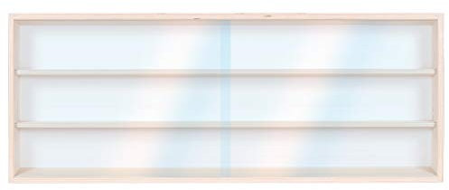 Vitrine Setzkasten Hängevitrine V-80.3a Sammlervitrine mit Spur - 80 x 30 x 8,5 - H0 & N Regal 80 cm 3 Ebenen mit Nuten von Alsino