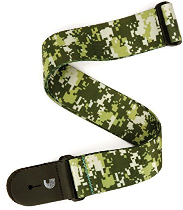 D'Addario P20S1500 Gitarrengurt Digital Camo grün