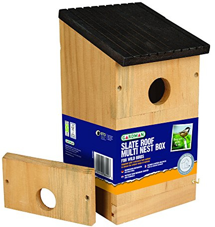 Gardman A04381 Nichoir Multiple Bois Naturel 13,5 x 13,5 x 24 cm