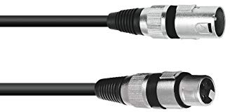 OMNITRONIC XLR Kabel 3pol 10m sw | Audiokabel mit 3-poligen XLR-Verbindern
